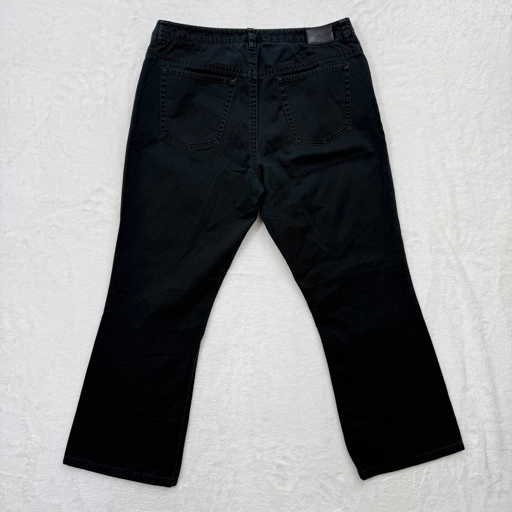 Ralph Lauren Pants Womens 6 Black Cotton Twill Flare Mid Rise 5-Pocket Trousers - Picture 9 of 12
